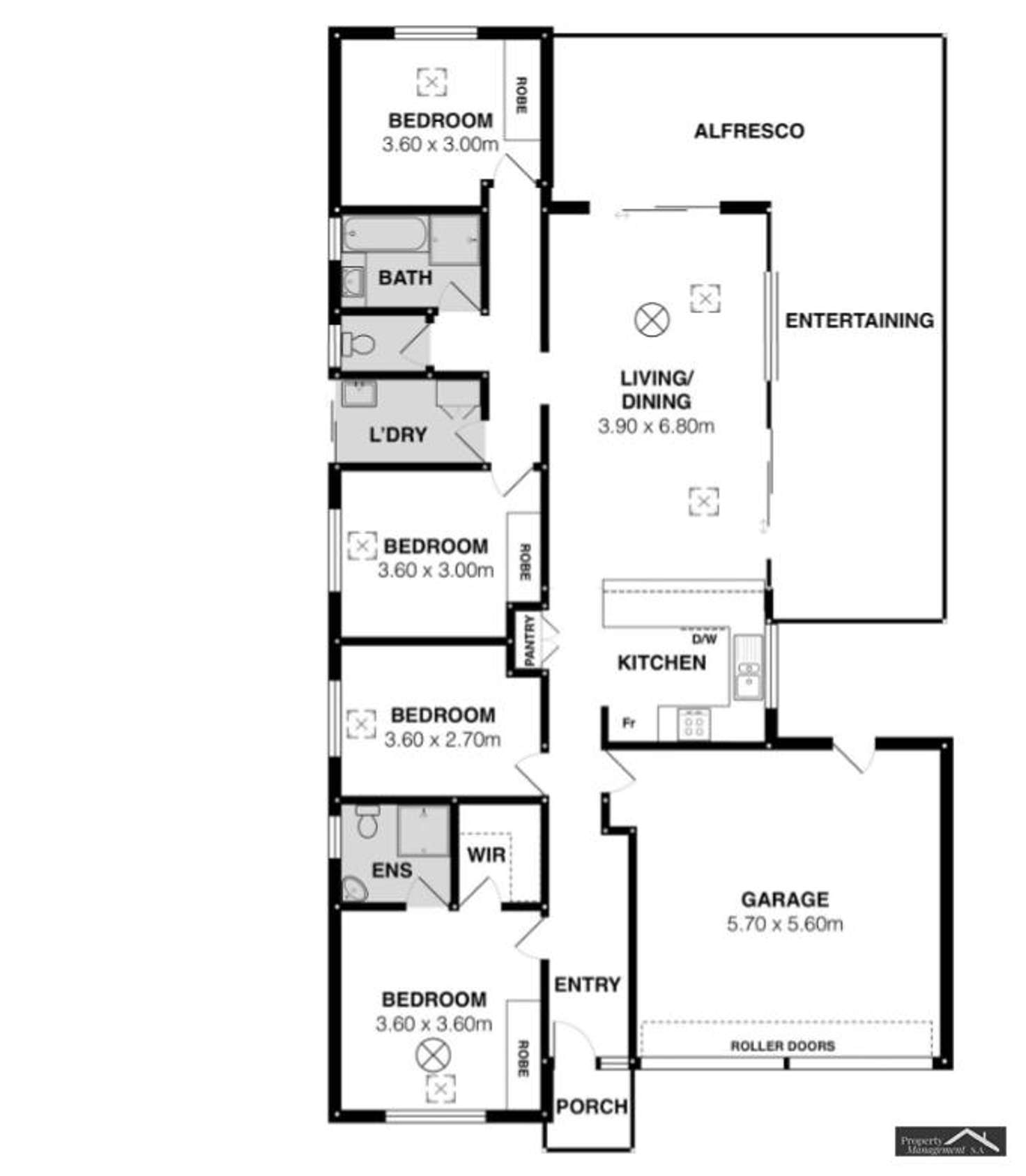 Floorplan of Homely house listing, 4 Augusta Crt, Normanville SA 5204