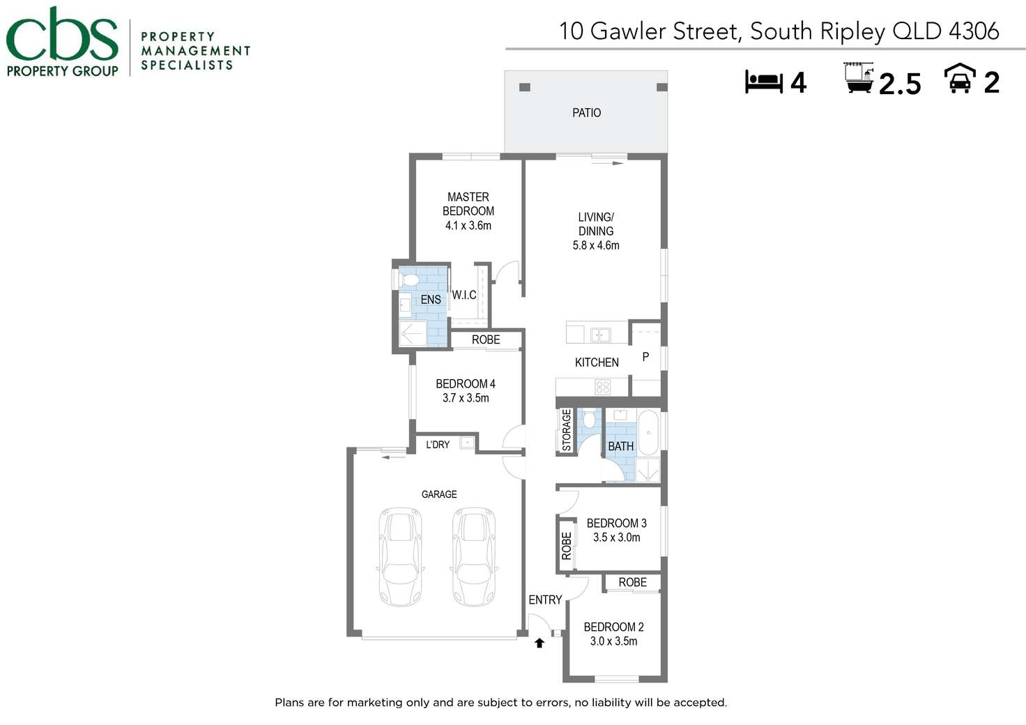 Floorplan of Homely house listing, 10 Gawler Street, South Ripley QLD 4306