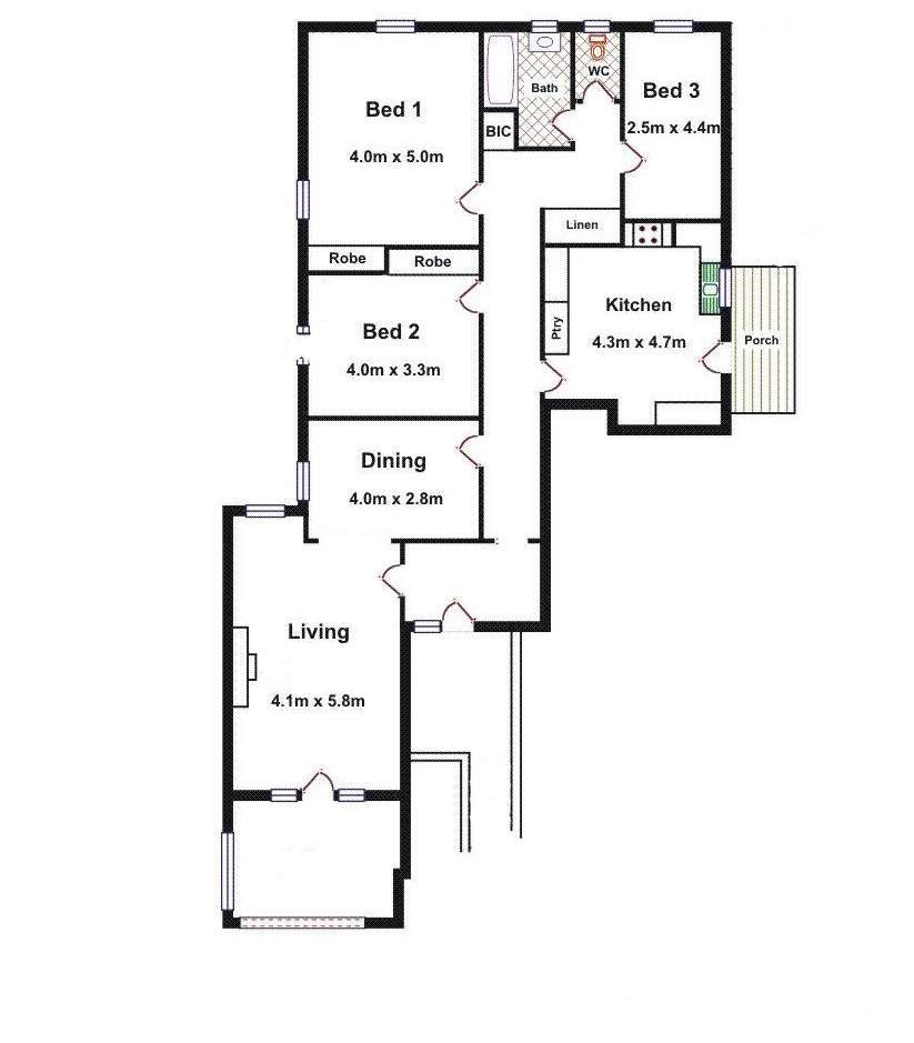 Floorplan of Homely apartment listing, 8/12 Barnard St, North Adelaide SA 5006