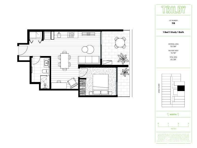 Floorplan of Homely apartment listing, 118/470 Smith Street, Collingwood VIC 3066