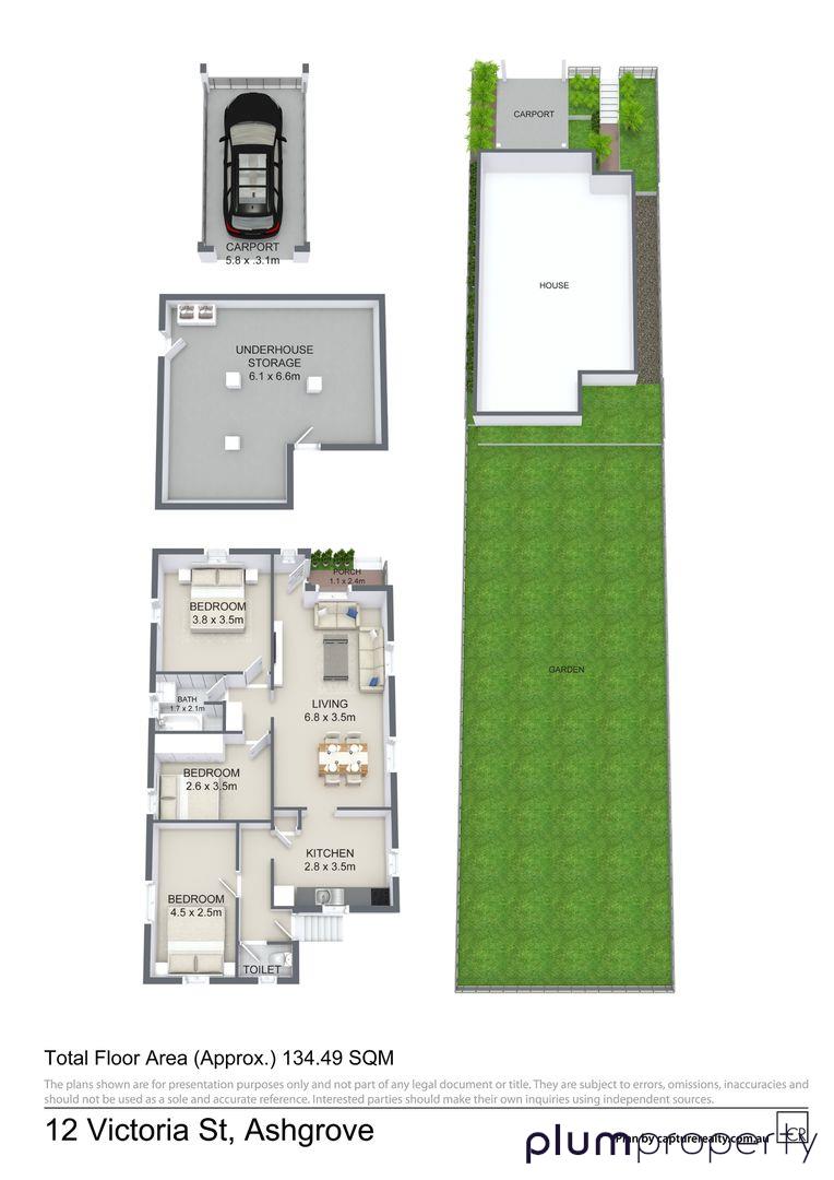 Floorplan of Homely house listing, 12 Victoria Street, Ashgrove QLD 4060