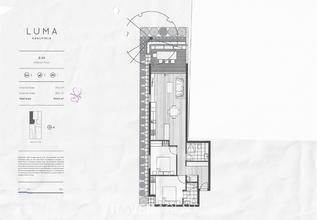 Floorplan of Homely apartment listing, G02/268 Hawthorn Road, Caulfield VIC 3162