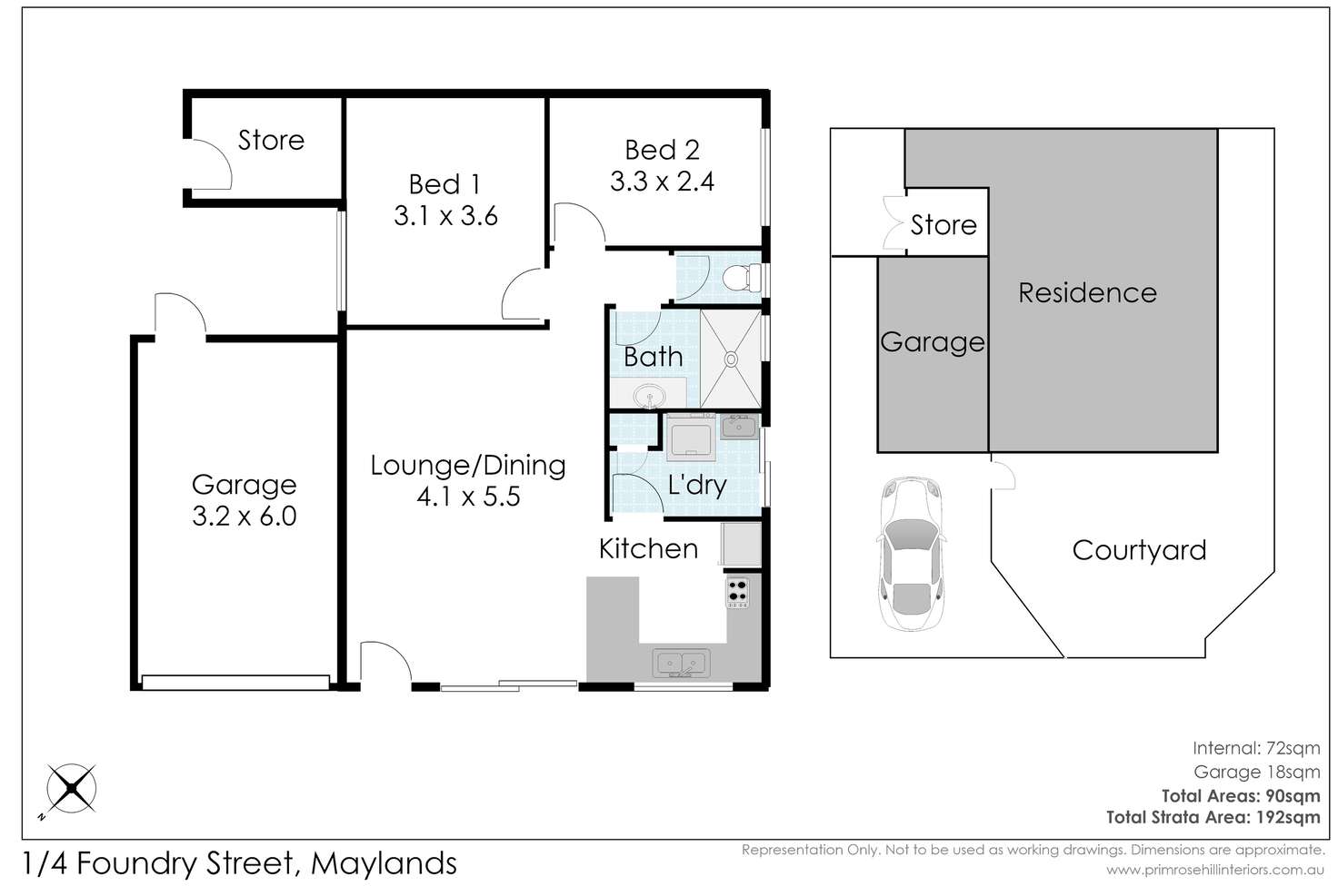 Floorplan of Homely villa listing, 1/4 Foundry St, Maylands WA 6051