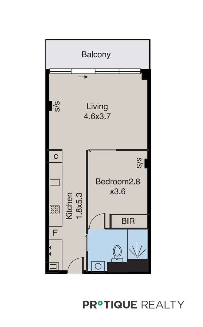 Floorplan of Homely apartment listing, 2212/350 William Street, Melbourne VIC 3000