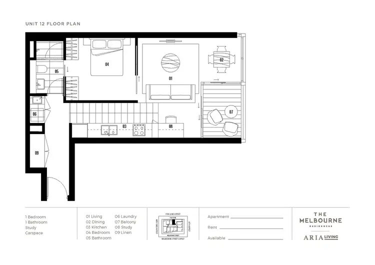 Floorplan of Homely apartment listing, 1412/111 Melbourne Street, South Brisbane QLD 4101