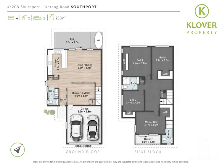 Floorplan of Homely townhouse listing, 4/208 Southport Nerang Road, Southport QLD 4215