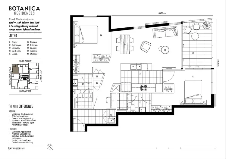 Floorplan of Homely apartment listing, 808/4 Edmondstone Street, South Brisbane QLD 4101