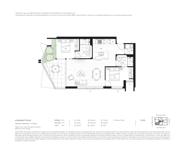 Floorplan of Homely apartment listing, 805/66 Hope Street, South Brisbane QLD 4101