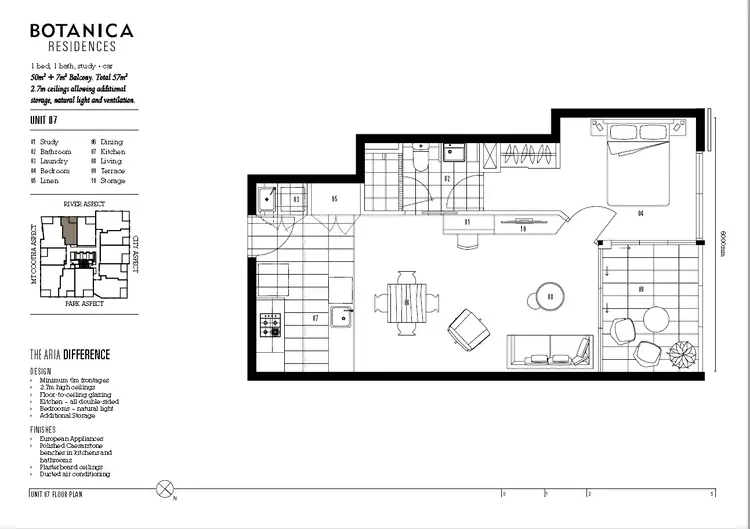 Floorplan of Homely apartment listing, 1807/4 Edmondstone Street, South Brisbane QLD 4101