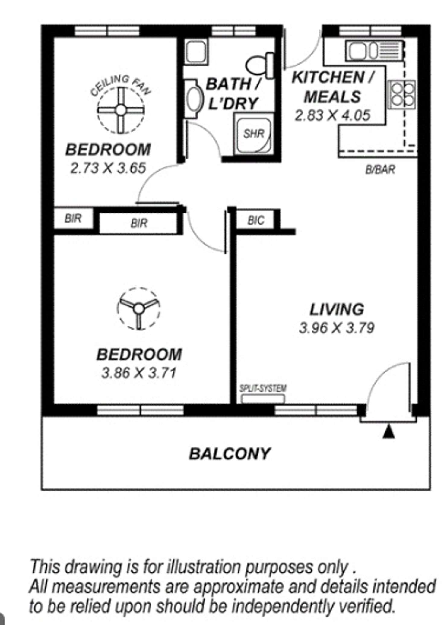 Floorplan of Homely unit listing, 23/22 Charles Street, Norwood SA 5067