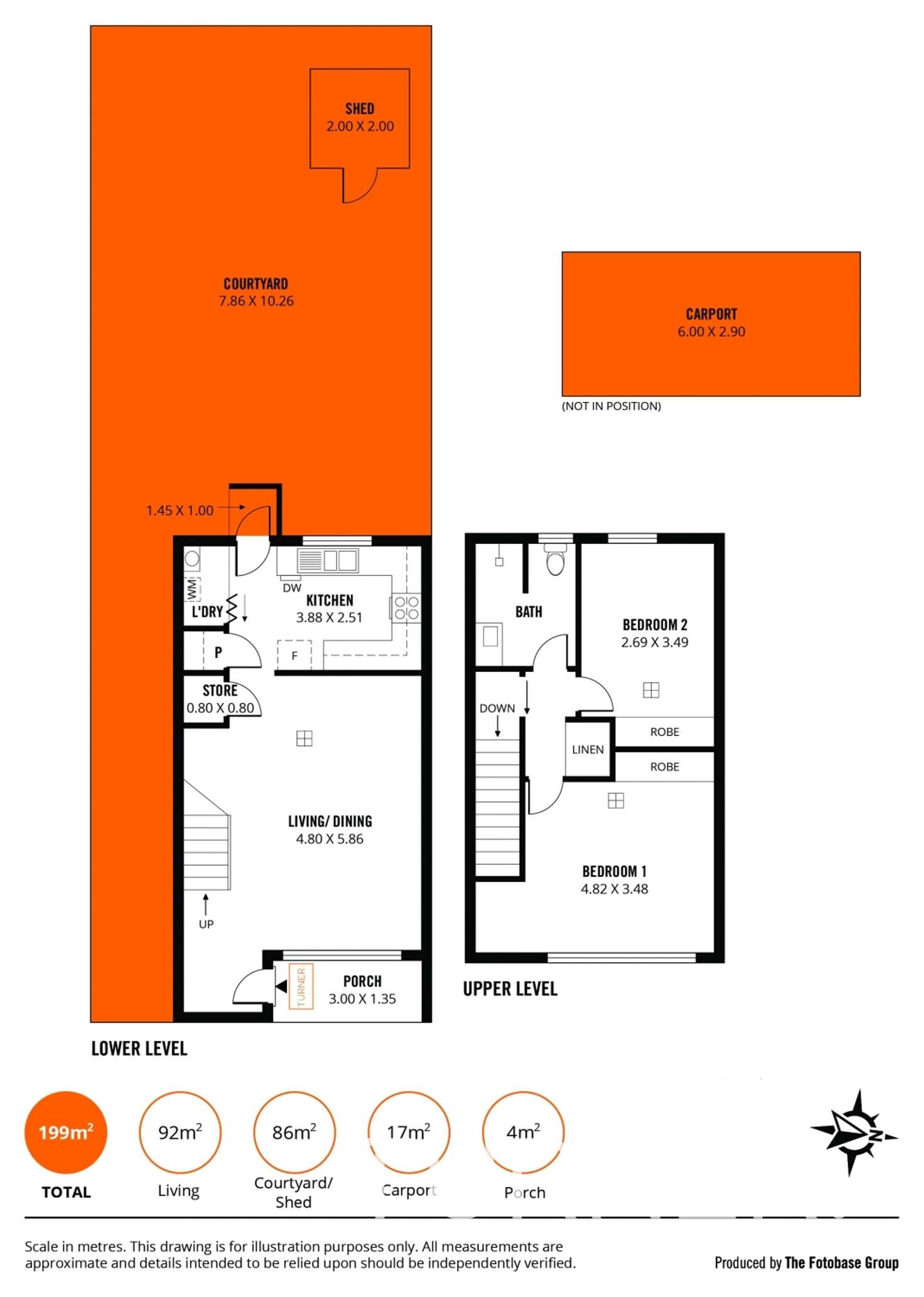 Floorplan of Homely townhouse listing, 1/17 Napier Street, Exeter SA 5019
