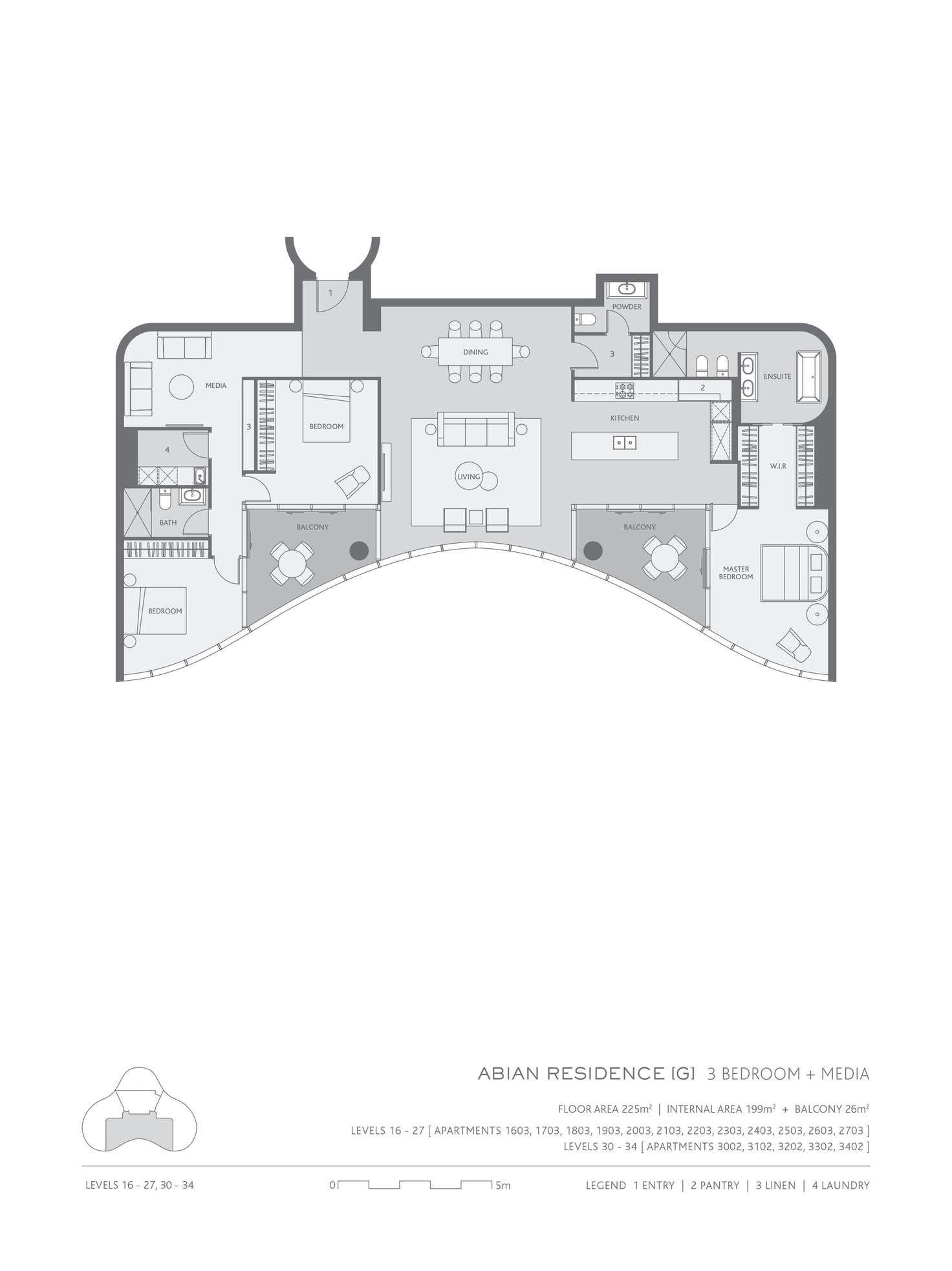 Floorplan of Homely house listing, 2203/140 Alice Street, Brisbane City QLD 4000