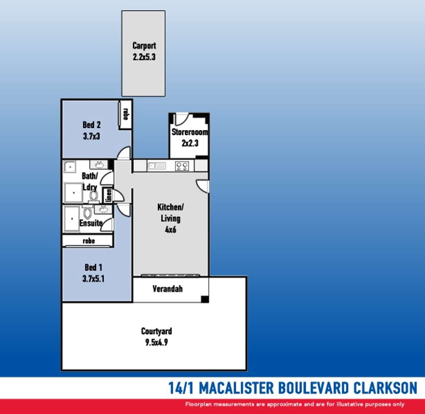 Floorplan of Homely apartment listing, 14/1 Elsbury Approach, Clarkson WA 6030