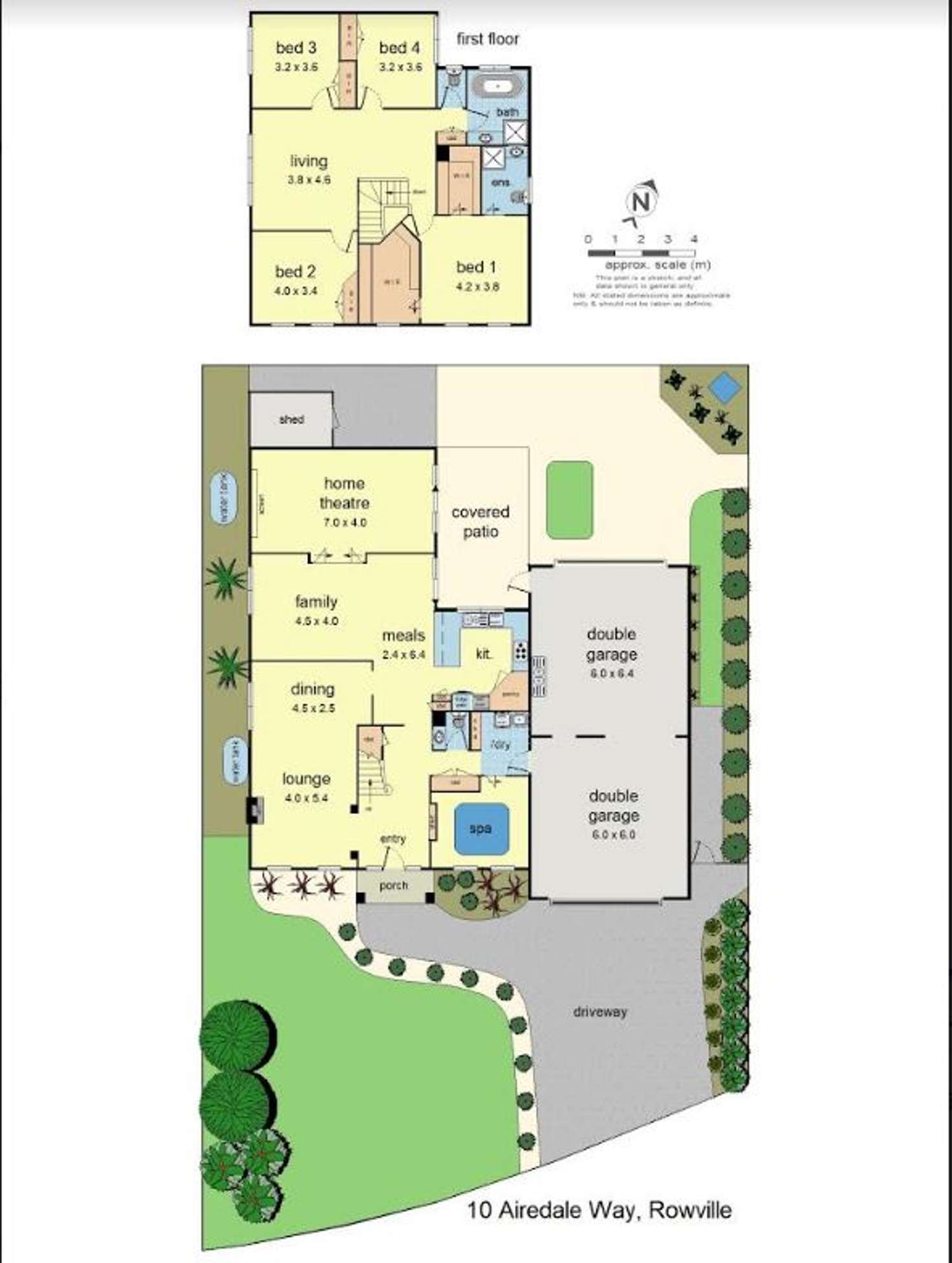 Floorplan of Homely house listing, 10 Airedale Way, Rowville VIC 3178