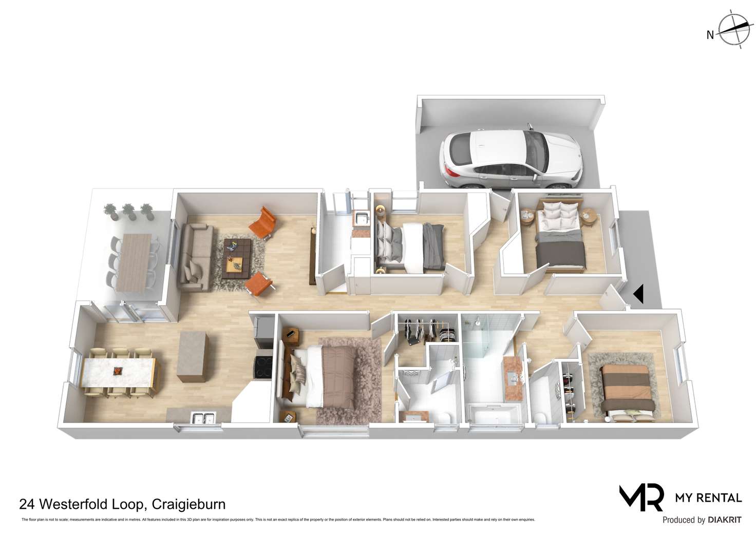 Floorplan of Homely house listing, 24 Westerfolds Loop, Craigieburn VIC 3064