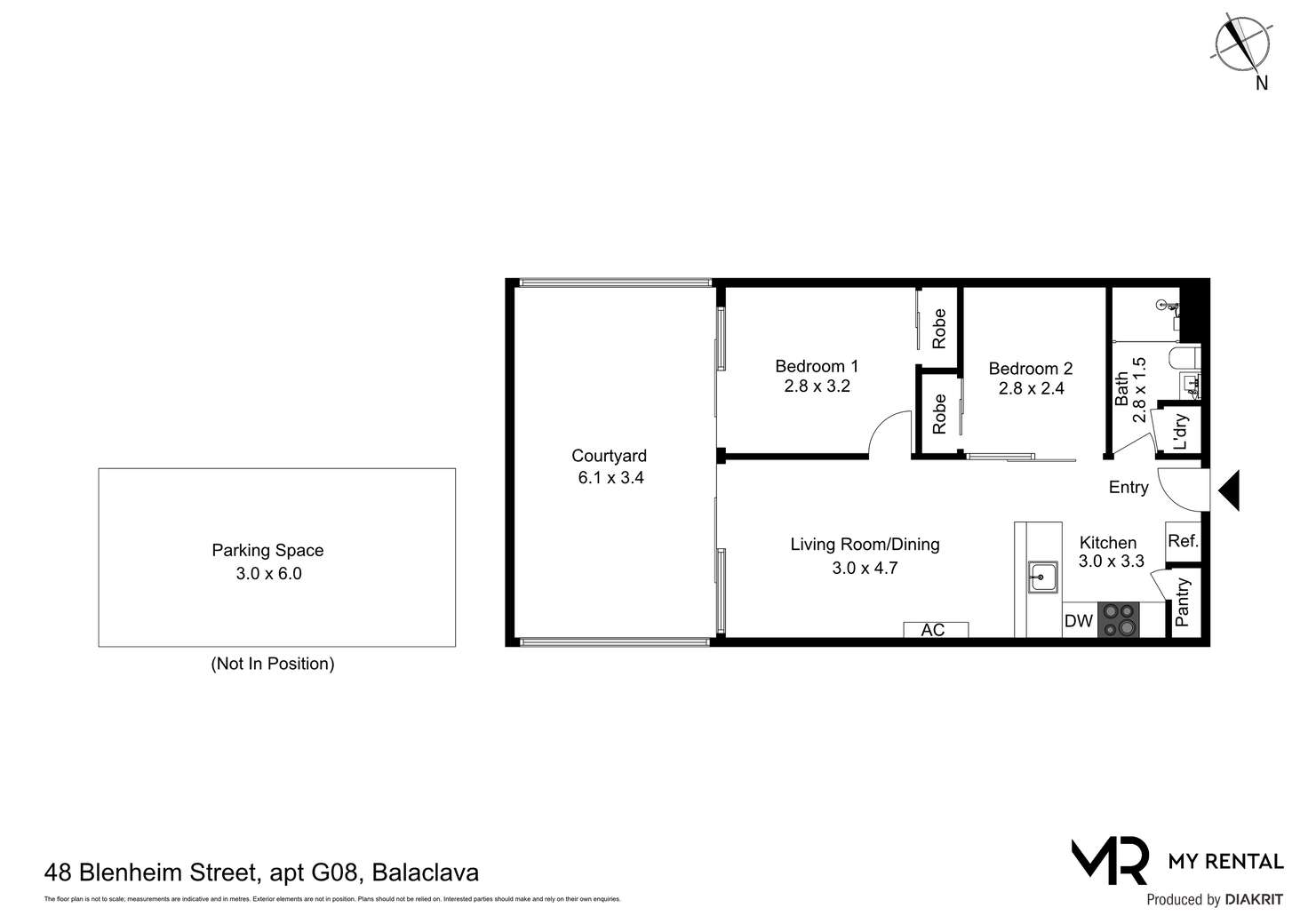 Floorplan of Homely unit listing, G08/48 Blenheim Street, Balaclava VIC 3183