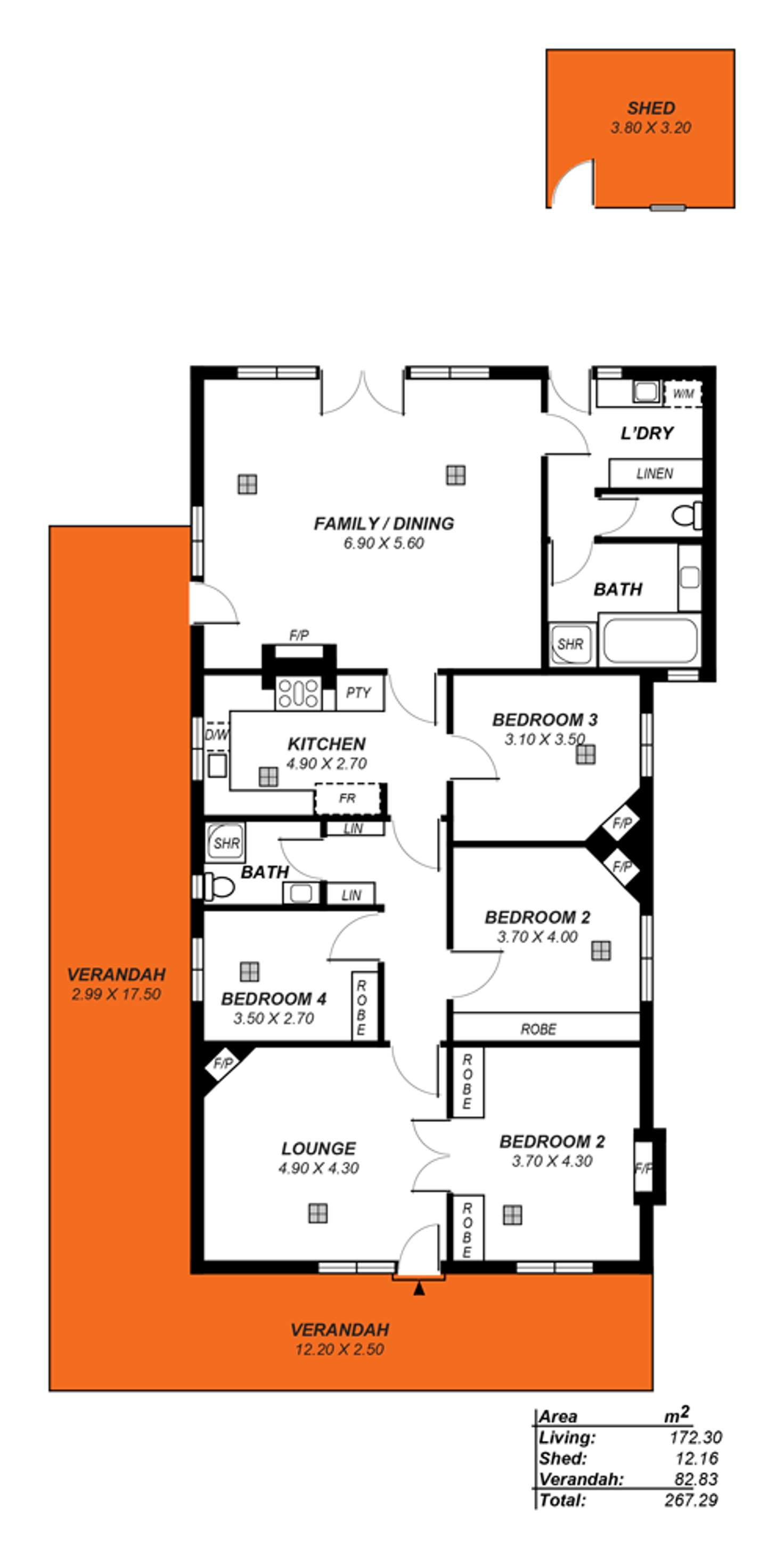 Floorplan of Homely house listing, 268 Portrush Road, Beulah Park SA 5067