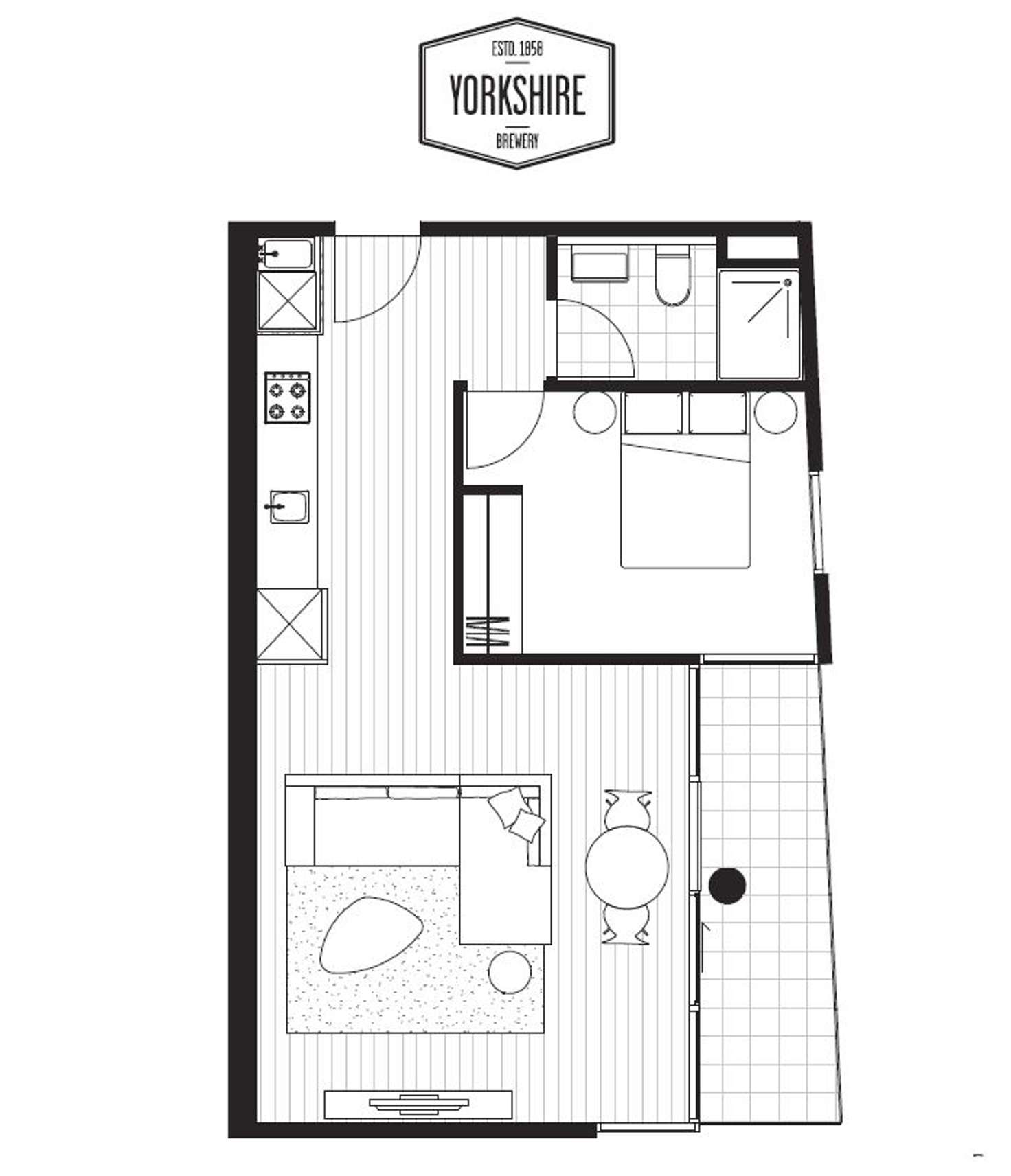 Floorplan of Homely apartment listing, 808D/21 Robert Street, Collingwood VIC 3066