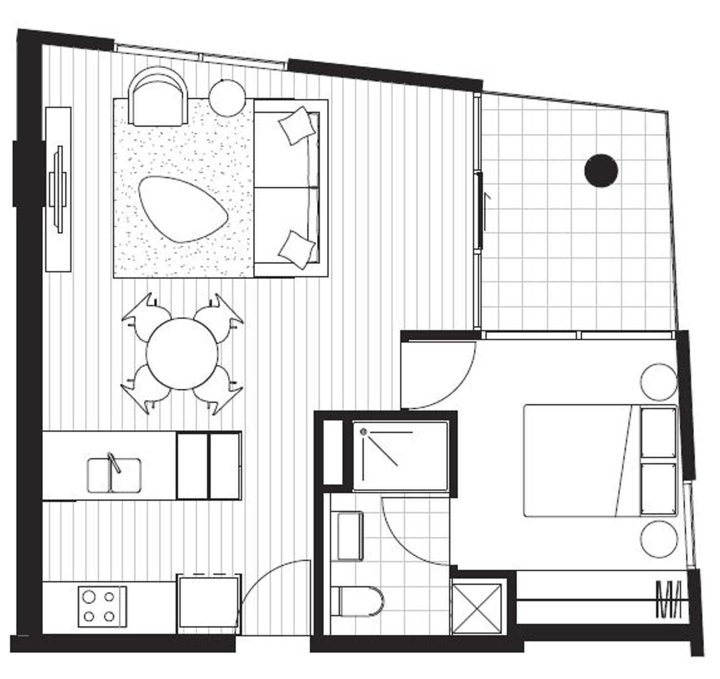 Floorplan of Homely apartment listing, 907D/21 Robert Street, Collingwood VIC 3066