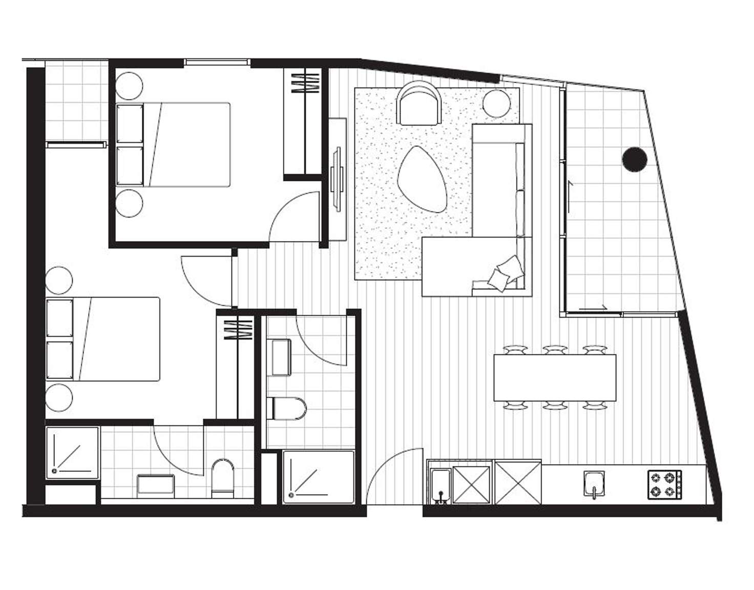 Floorplan of Homely apartment listing, 1305D/21 Robert Street, Collingwood VIC 3066