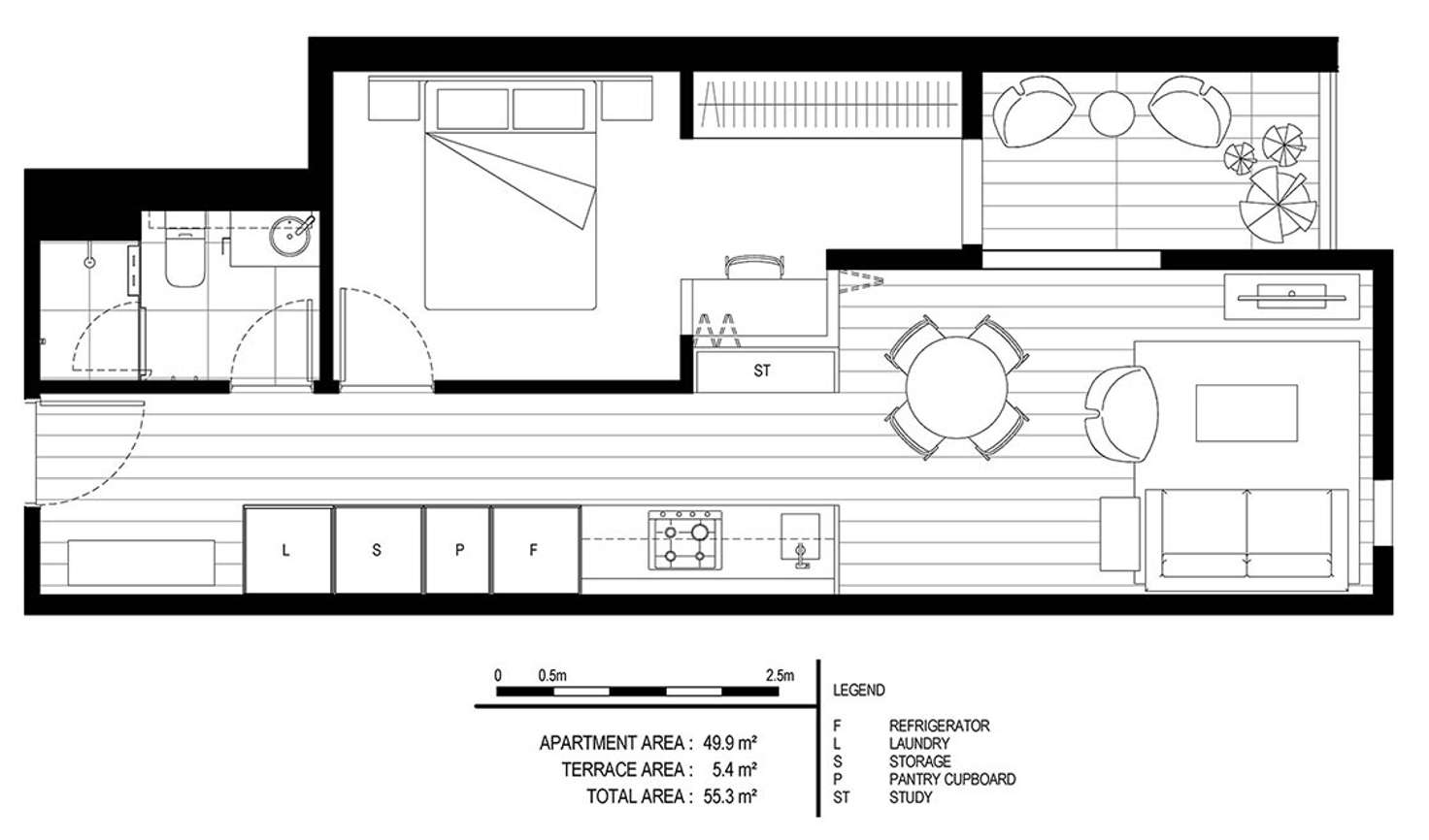 Floorplan of Homely apartment listing, 710/35 Wilson Street, South Yarra VIC 3141