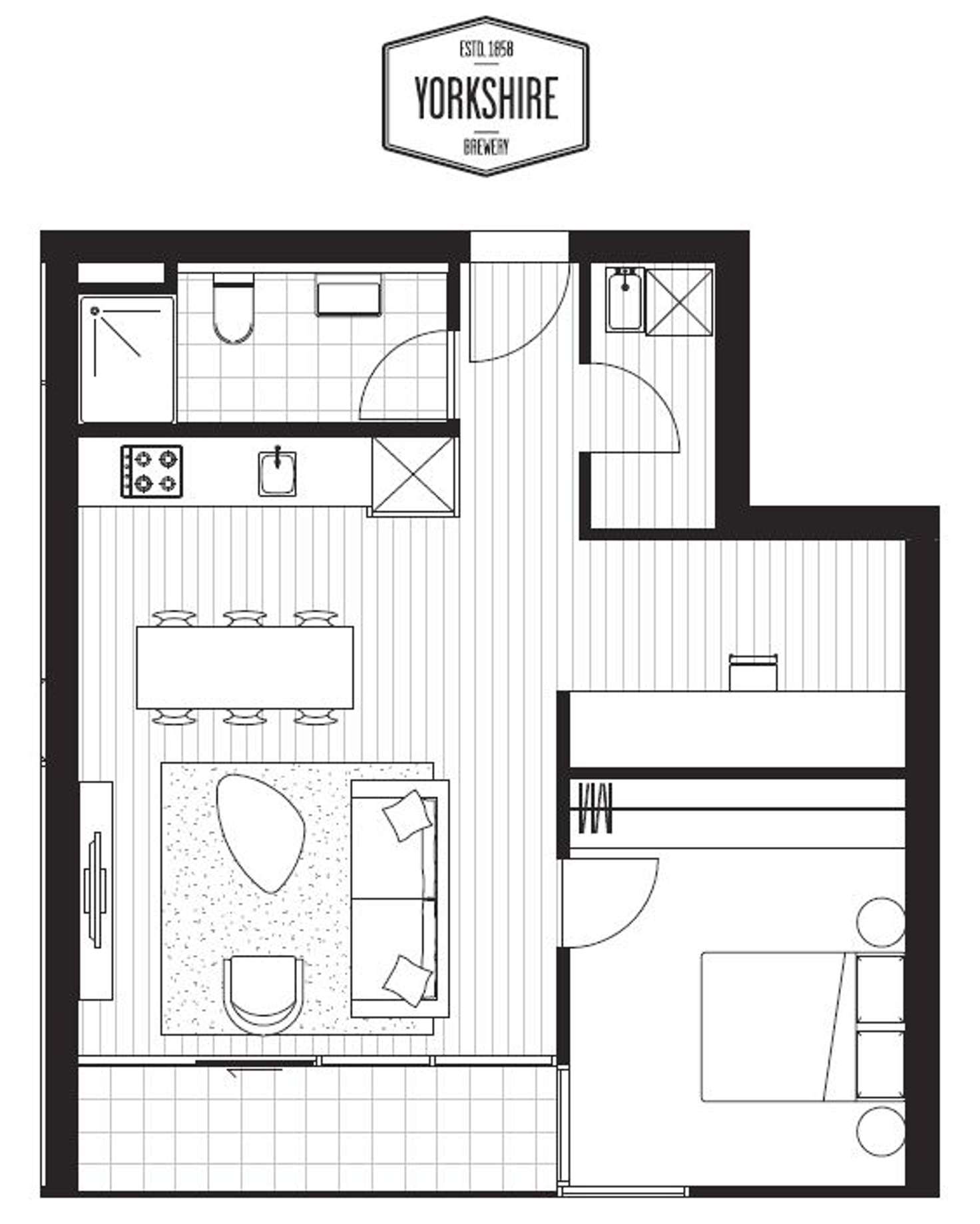 Floorplan of Homely apartment listing, 401B/3 Brewery Lane, Collingwood VIC 3066