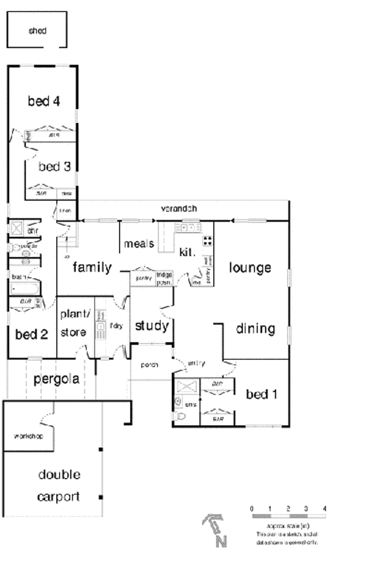 Floorplan of Homely house listing, 1 Outlook Drive, Doncaster VIC 3108
