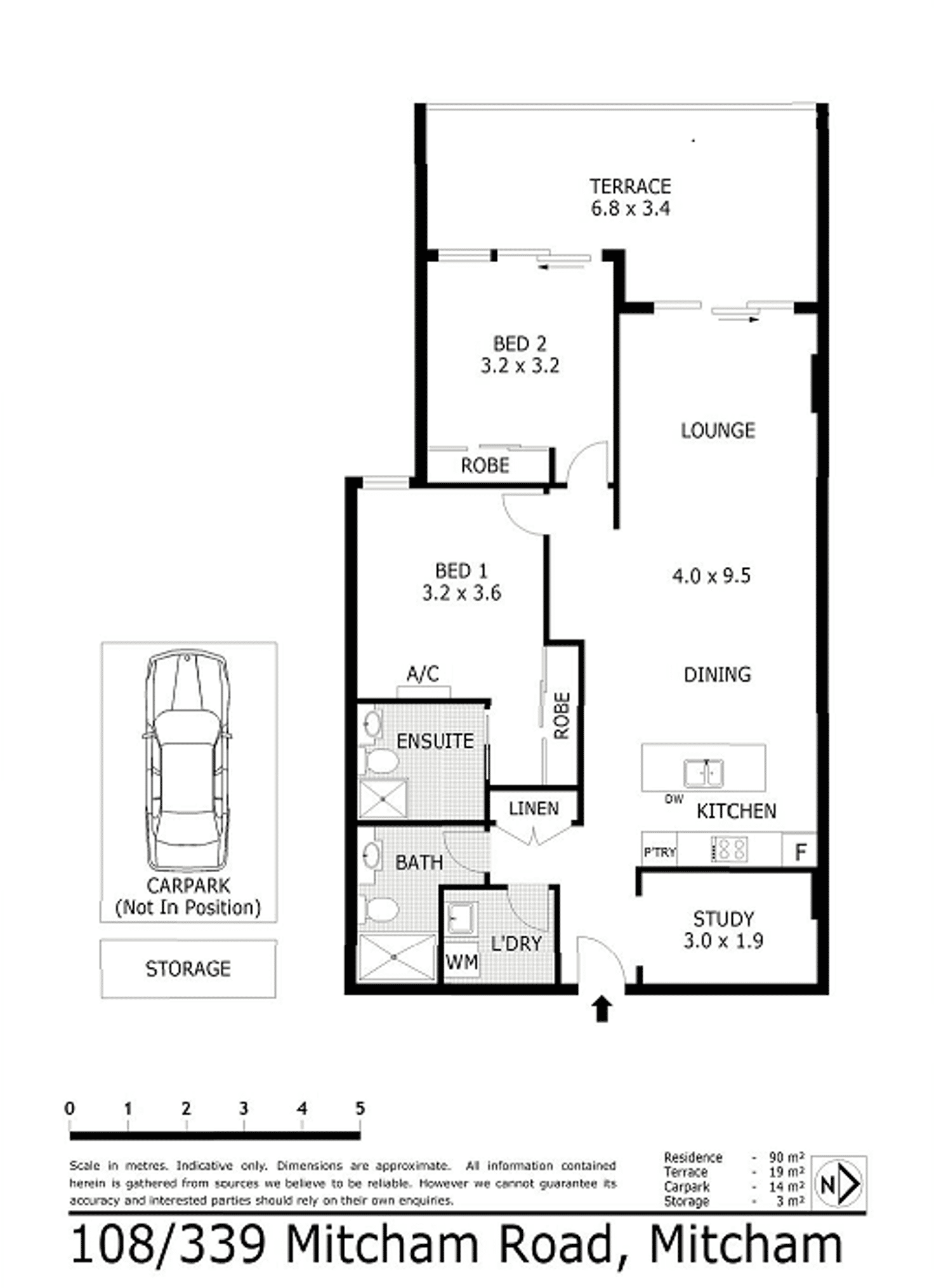 Floorplan of Homely apartment listing, 108/339-345 Mitcham Road, Mitcham VIC 3132