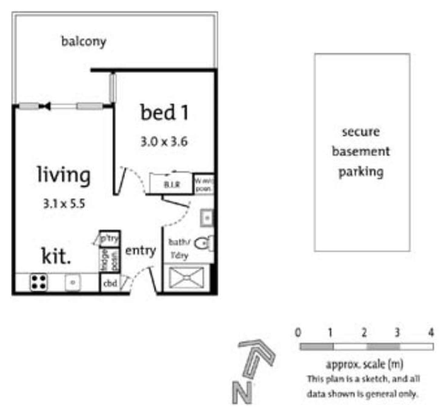 Floorplan of Homely apartment listing, 124B/1-19 Colombo Street, Mitcham VIC 3132