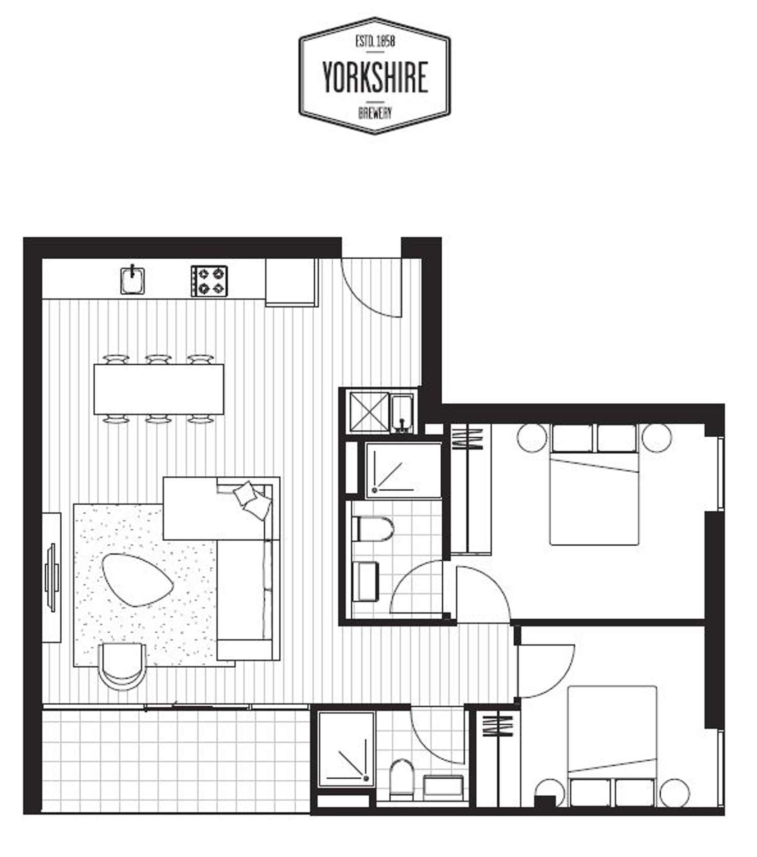 Floorplan of Homely apartment listing, 601B/3 Brewery Lane, Collingwood VIC 3066