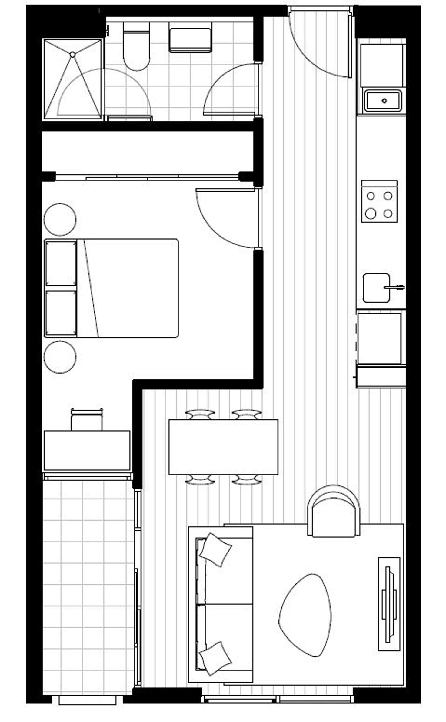 Floorplan of Homely apartment listing, 308E/9 Robert Street, Collingwood VIC 3066