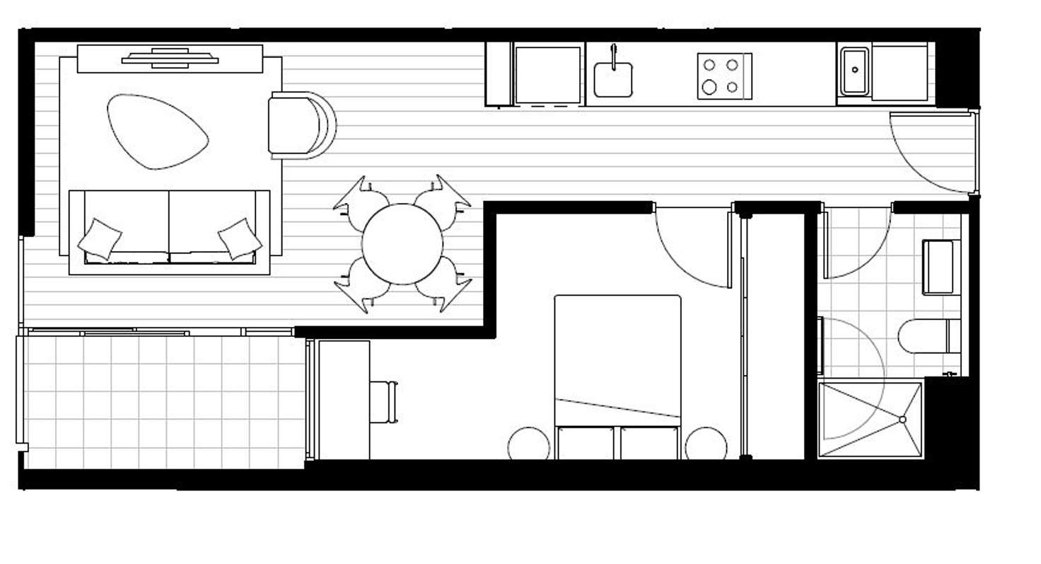 Floorplan of Homely apartment listing, 313E/9 Robert Street, Collingwood VIC 3066