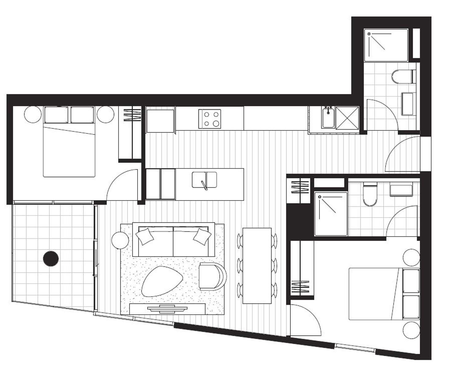 Floorplan of Homely apartment listing, 1601D/21 Robert Street, Collingwood VIC 3066