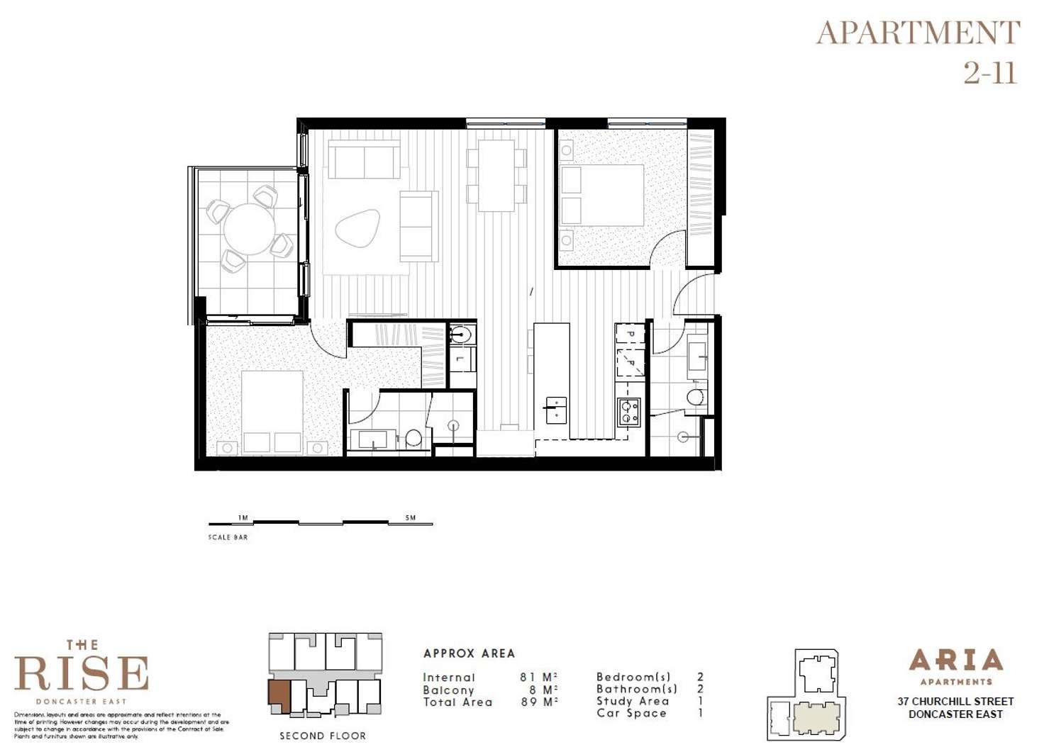 Floorplan of Homely apartment listing, 211/37 Churchill Street, Doncaster East VIC 3109