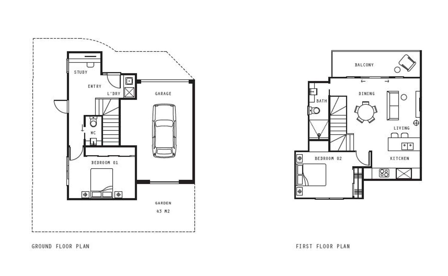 Floorplan of Homely townhouse listing, TH6/7 View Street, Highett VIC 3190