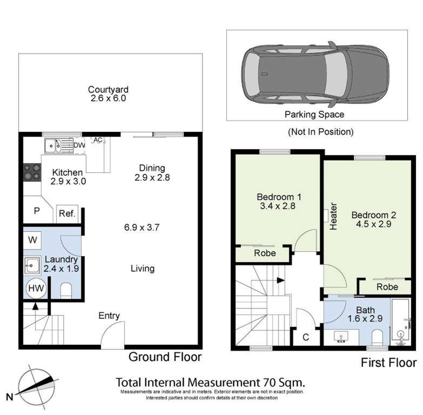Floorplan of Homely apartment listing, 3/102 Cross Street, West Footscray VIC 3012