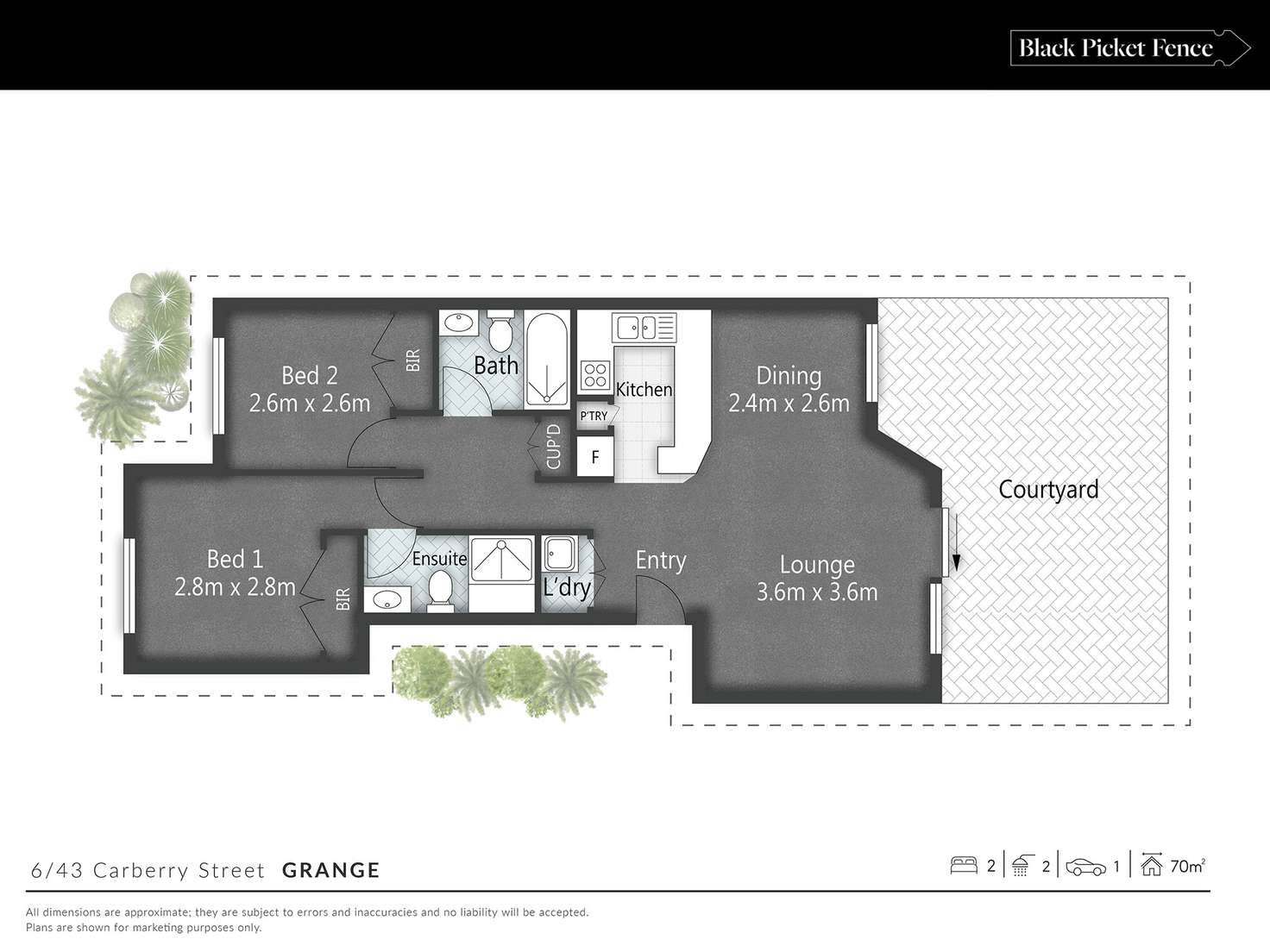 Floorplan of Homely apartment listing, 6/43 Carberry Street, Grange QLD 4051