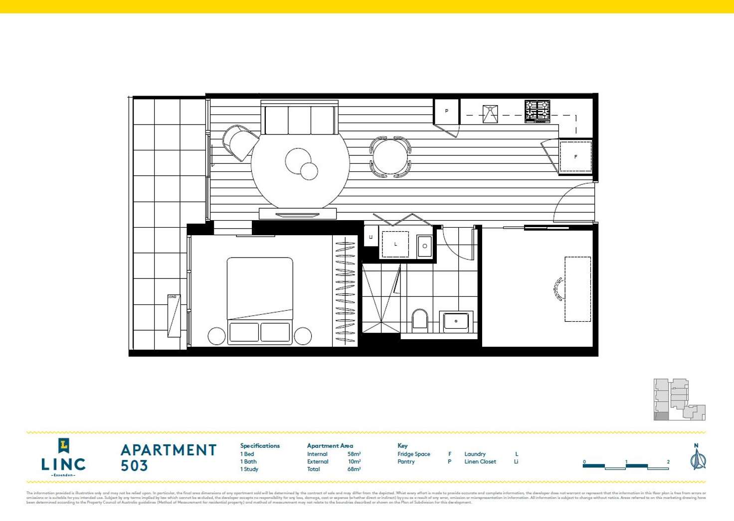 Floorplan of Homely apartment listing, 5.03/19 Russell Street, Essendon VIC 3040
