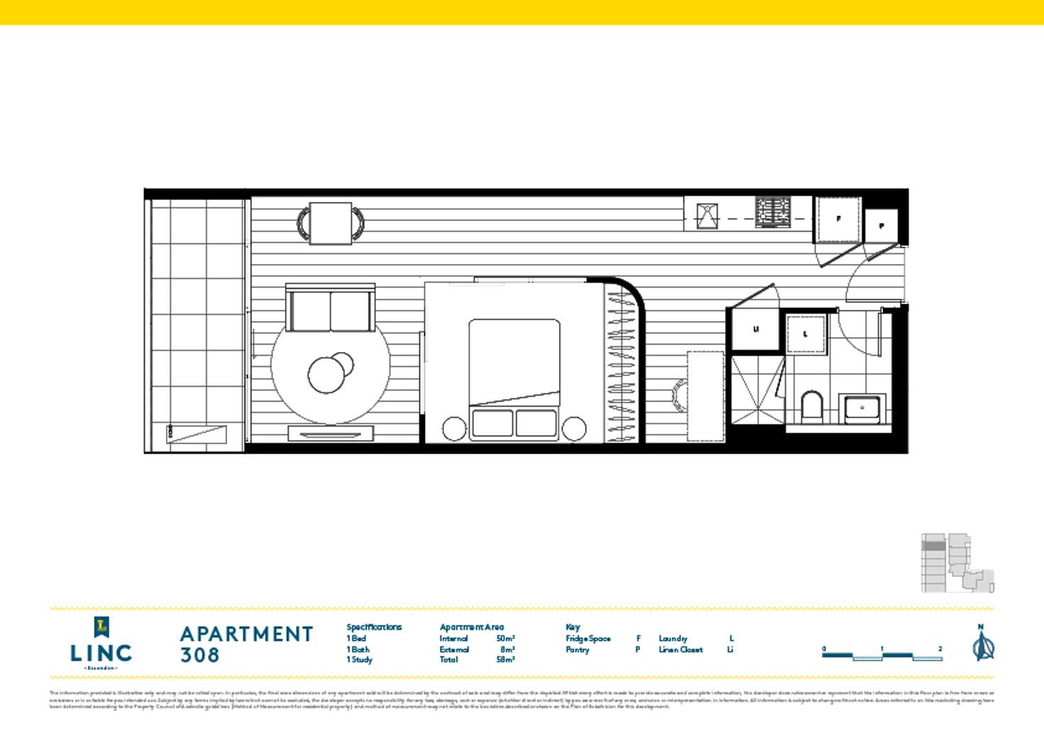 Floorplan of Homely apartment listing, 3.08/19 Russell Street, Essendon VIC 3040