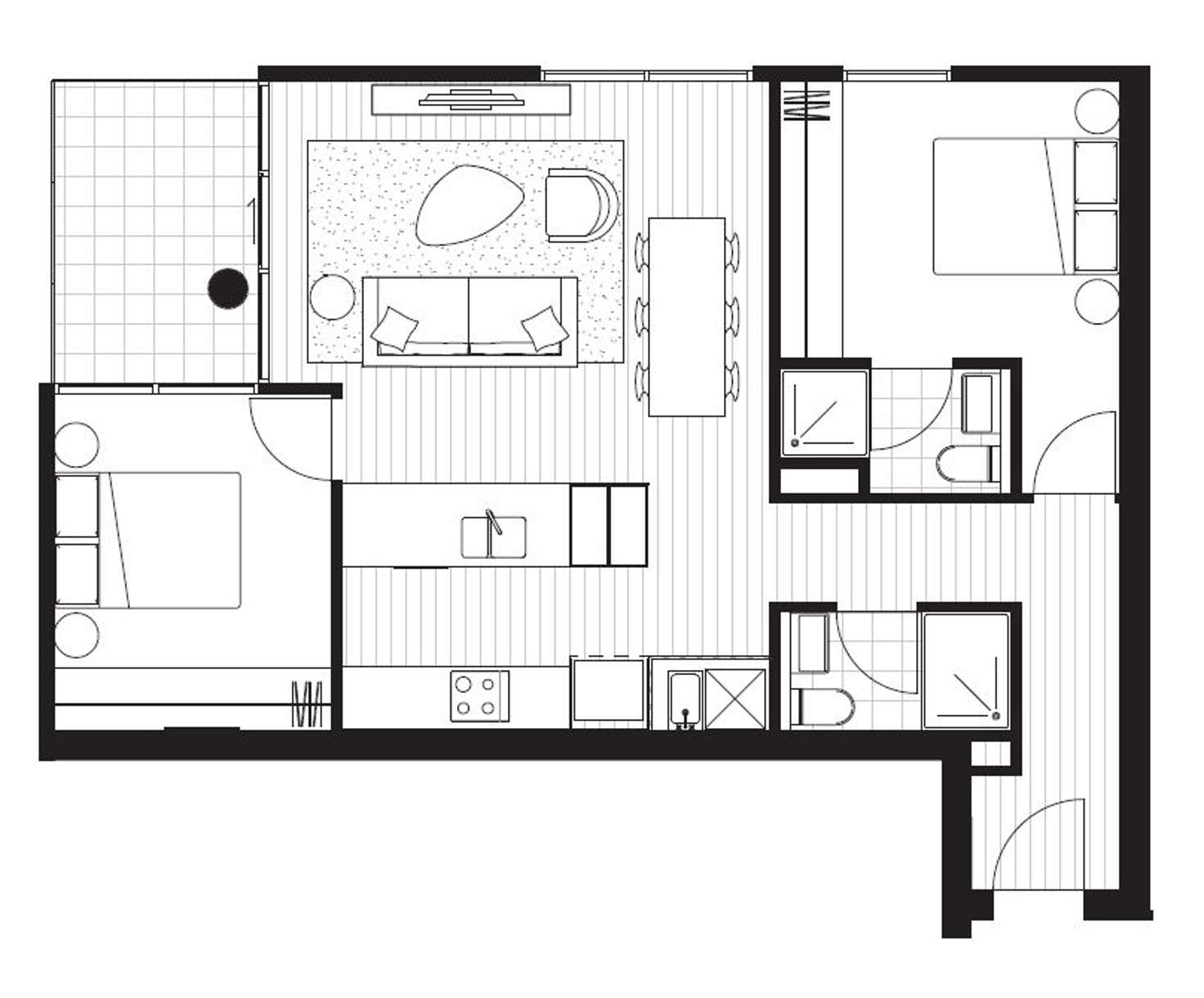 Floorplan of Homely apartment listing, 1603D/21 Robert Street, Collingwood VIC 3066