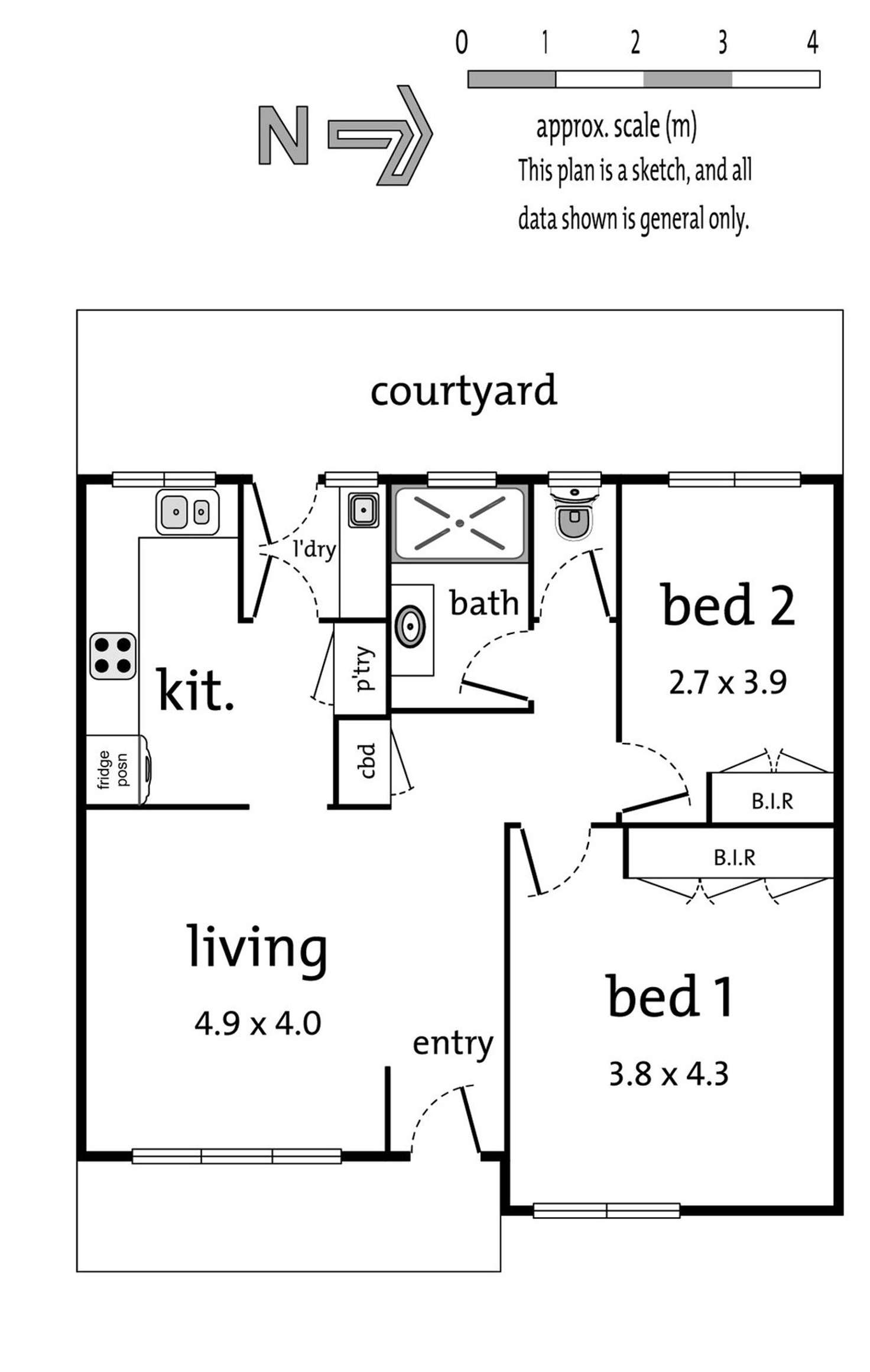 Floorplan of Homely unit listing, 3/38 Nelson Street, Ringwood VIC 3134