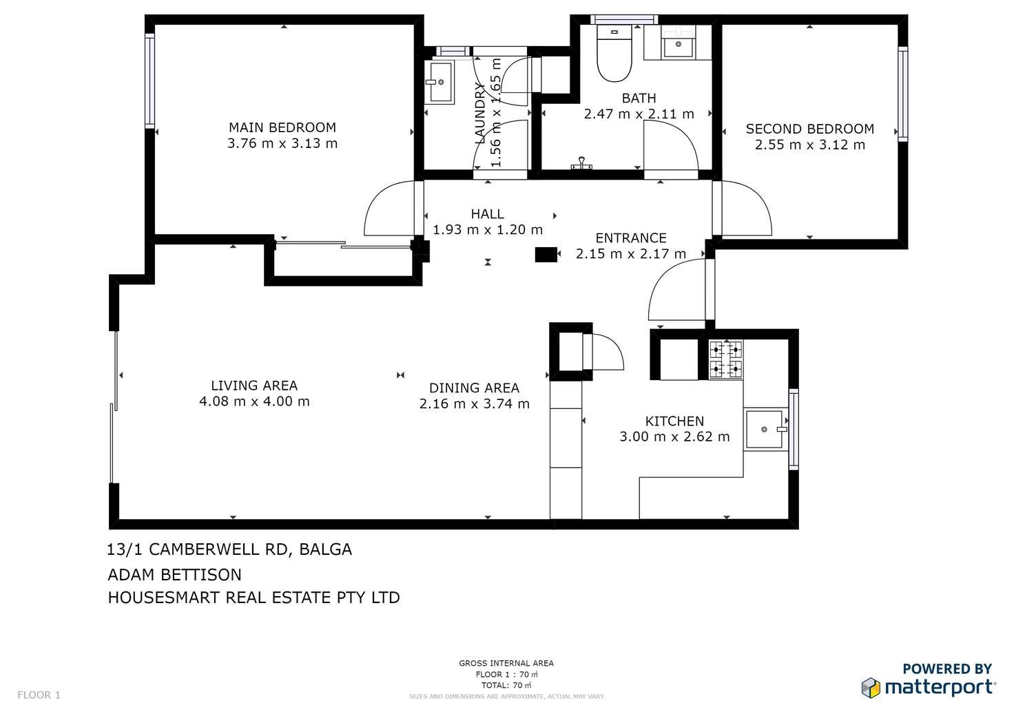 Floorplan of Homely villa listing, 13/1 Camberwell Road, Balga WA 6061