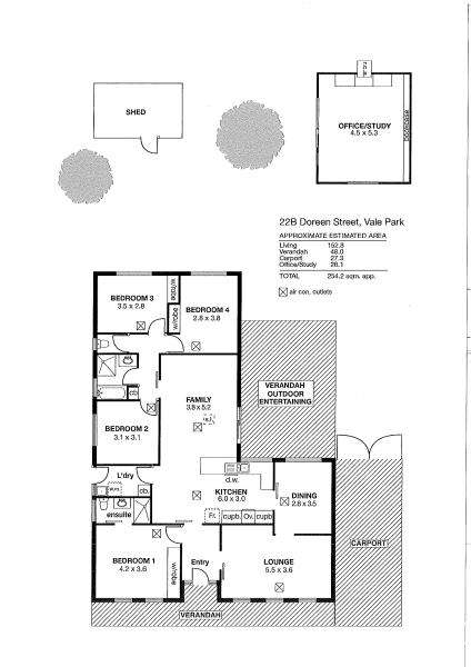 Floorplan of Homely house listing, 22B Doreen Street, Vale Park SA 5081