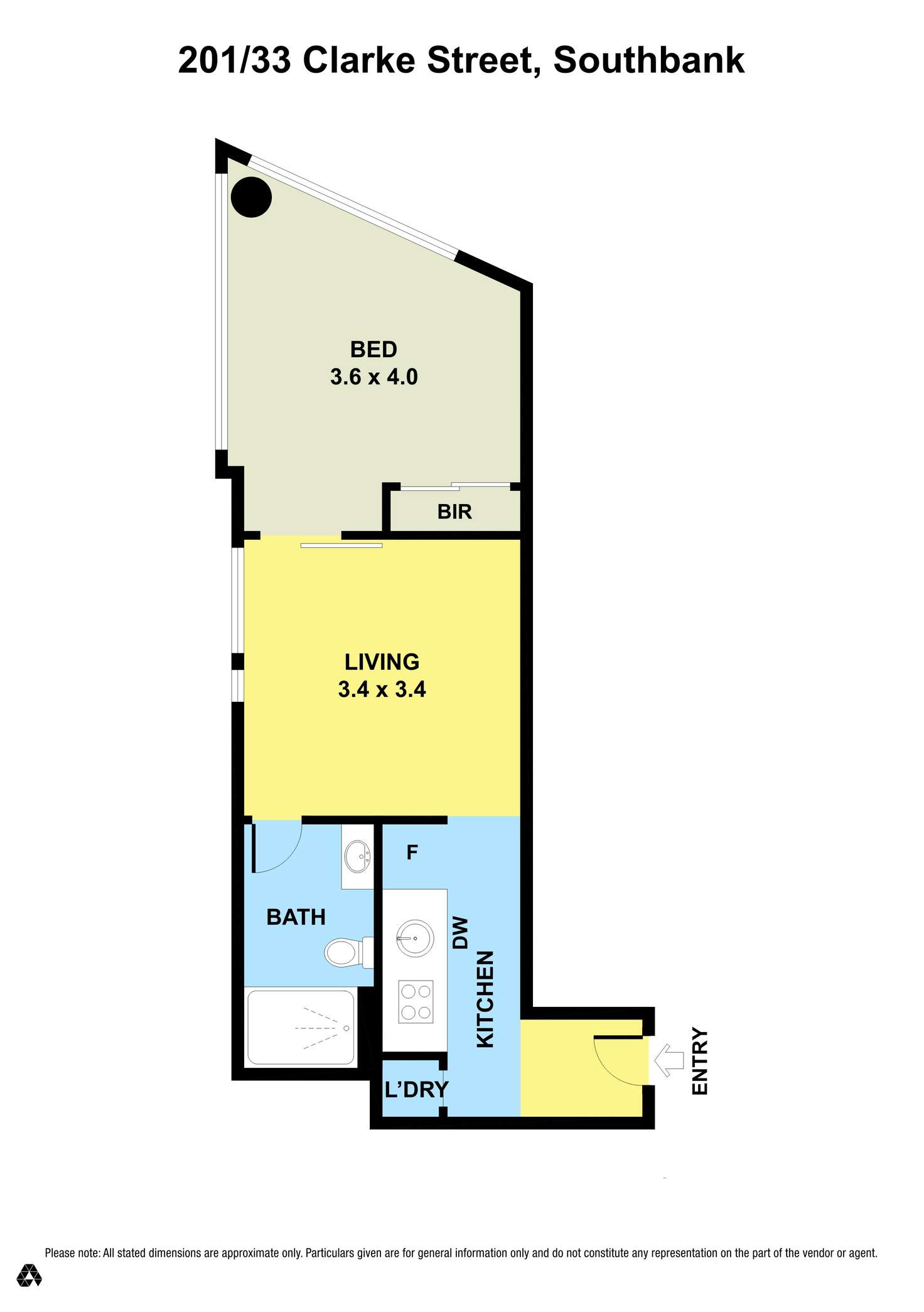 Floorplan of Homely apartment listing, 201/33 Clarke Street, Southbank VIC 3006