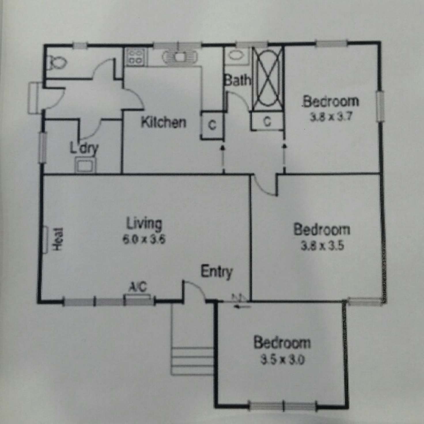 Floorplan of Homely house listing, 1 Evans Court, Broadmeadows VIC 3047