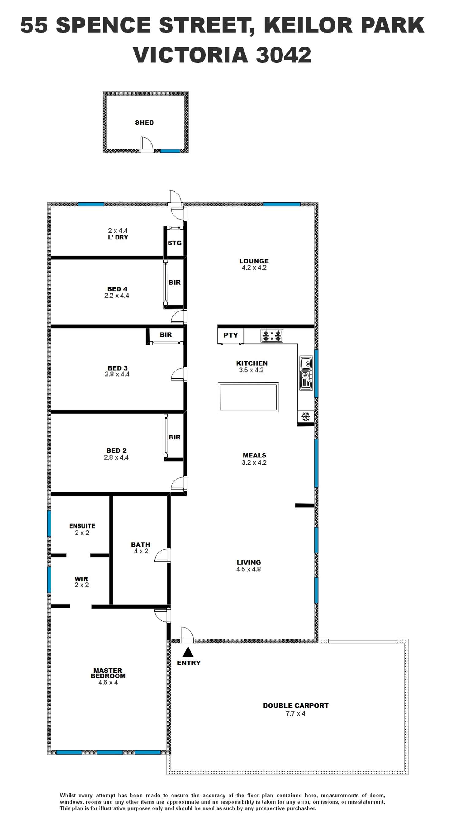 Floorplan of Homely house listing, 55 Spence Street, Keilor Park VIC 3042