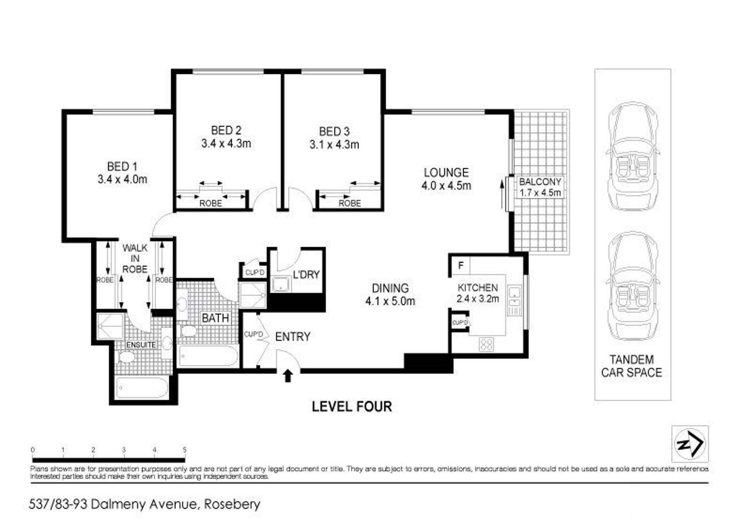 Floorplan of Homely apartment listing, 537/83-93 Dalmeny Avenue, Rosebery NSW 2018