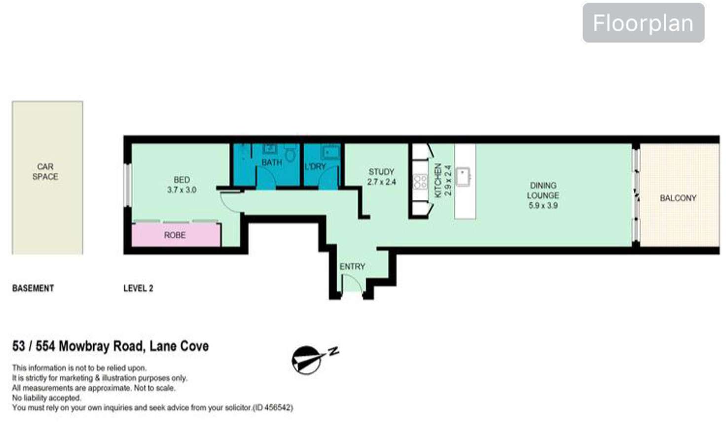 Floorplan of Homely apartment listing, 53/554 Mowbray Road, Lane Cove North NSW 2066