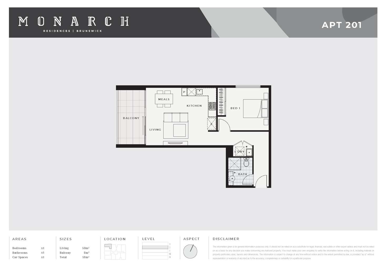 Floorplan of Homely apartment listing, 201/213 Brunswick Road, Brunswick VIC 3056