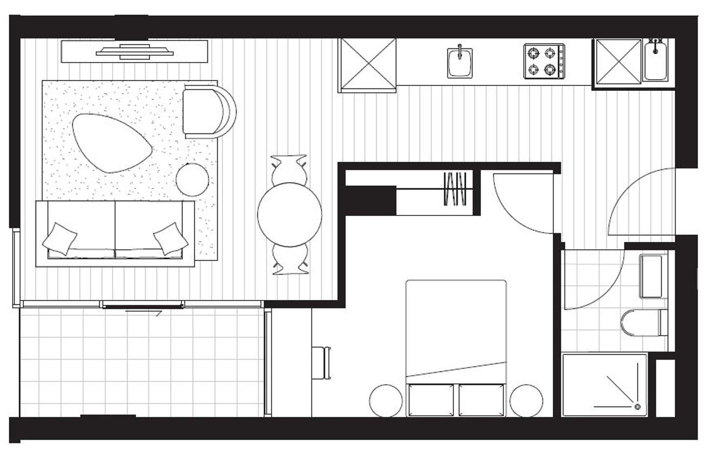 Floorplan of Homely apartment listing, 1602D/21 Robert Street, Collingwood VIC 3066